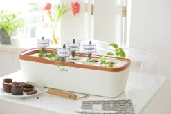 BoQube Gewächshaus &amp; Pflanzkasten L Creme-kupfer | Zimmergewächshäuser Von Romberg -Premium-Saatgut-Düngemittel-Shop 539701 BoQube Gewaechshaus und Pflanzkasten L creme kupfer 2