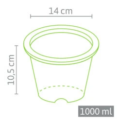 10,5 X 14 Cm Anzuchttopf NT Rund (484 Stück) | Anzuchttöpfe Von Fertil -Premium-Saatgut-Düngemittel-Shop 548141 10 5 x 14 cm Anzuchttoepfe rund 484 Stueck 593 C 2