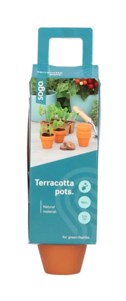 5 X 5,7 Cm Terracotta Töpfe (9 Stück) | Anzuchttöpfe Von Sogo -Premium-Saatgut-Düngemittel-Shop 548518 5 x 5 7 cm Terracotta Toepfe 9 Stueck 887322 sg 0