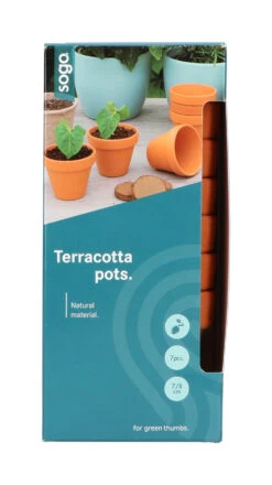 6,8 X 8 Cm Terracotta Töpfe (7 Stück) | Anzuchttöpfe Von Sogo -Premium-Saatgut-Düngemittel-Shop 548519 6 8 x 8 cm Terracotta Toepfe 7 Stueck 887324 sg 0