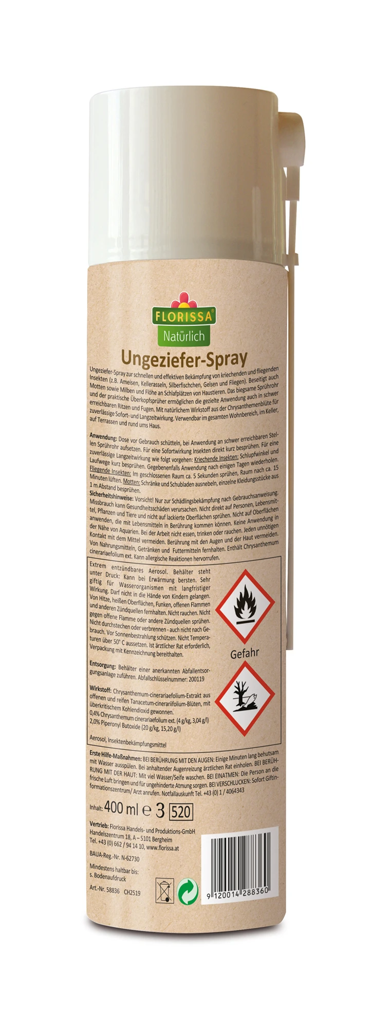 Ungeziefer-Spray (400 Ml) | Fallen Und Fernhaltemittel Von Florissa 1 Ungeziefer-Spray (400 Ml) | Fallen Und Fernhaltemittel Von Florissa