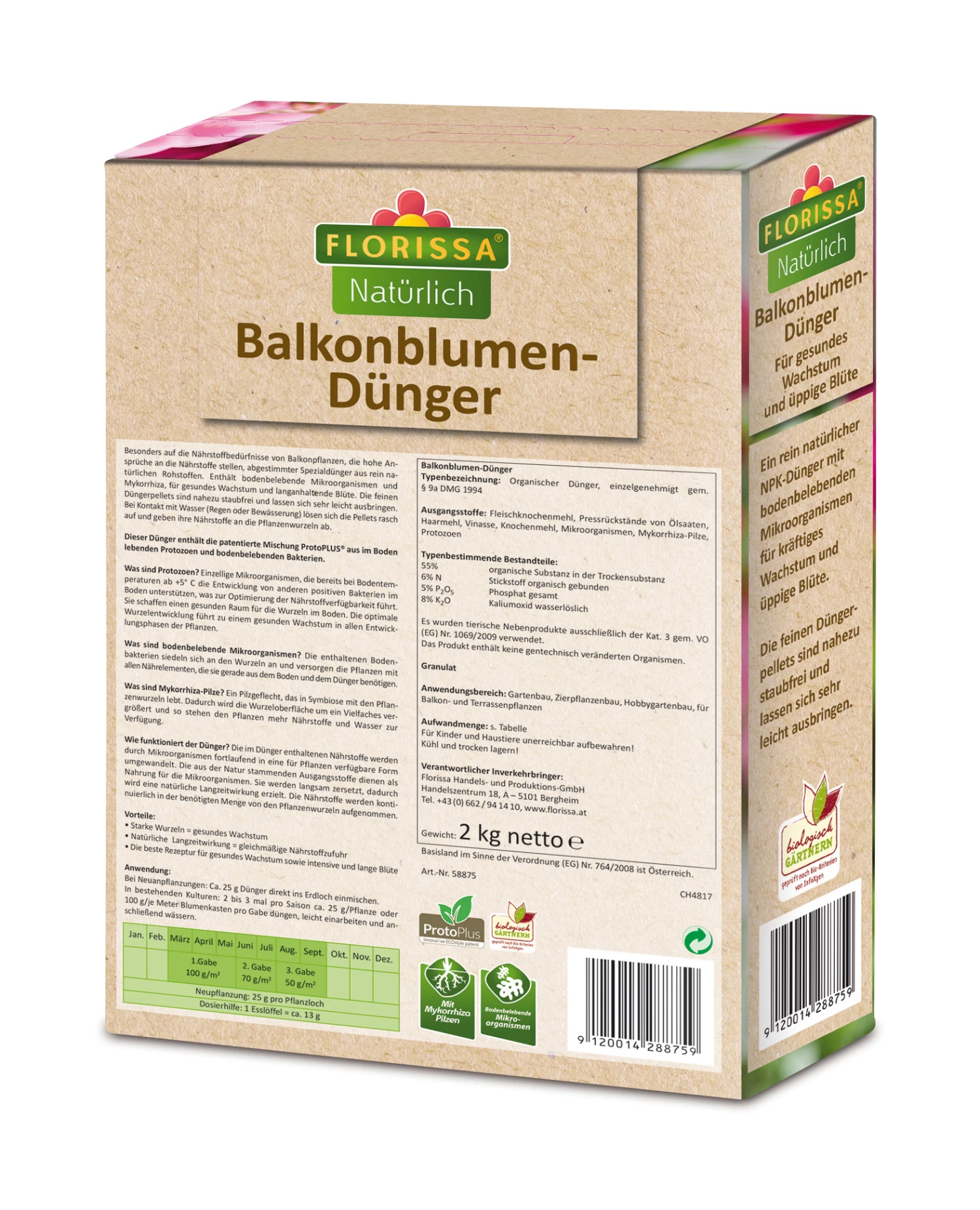 Balkonblumen-Dünger ProtoPlus (2 Kg) | Dünger Von Florissa 1 Balkonblumen-Dünger ProtoPlus (2 Kg) | Dünger Von Florissa