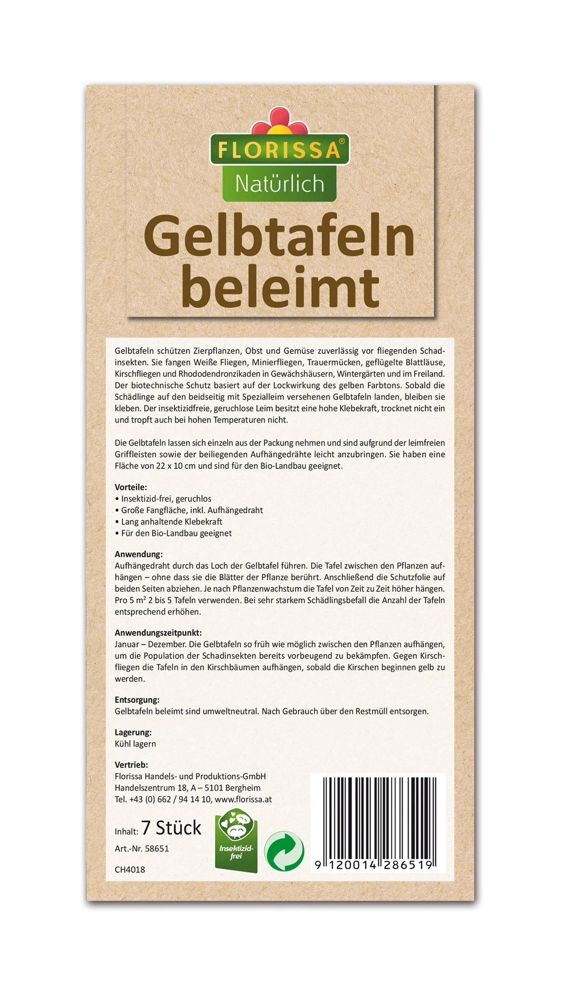 Gelbtafeln Beleimt (7 Stück) | Fallen Und Fernhaltemittel Von Florissa 2 Gelbtafeln Beleimt (7 Stück) | Fallen Und Fernhaltemittel Von Florissa – Bild 2