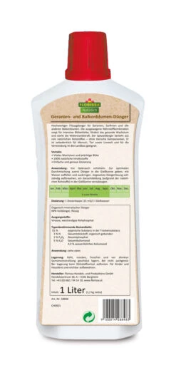 Geranien- Und Balkonblumendünger (1 L) | BIO Dünger Von Florissa