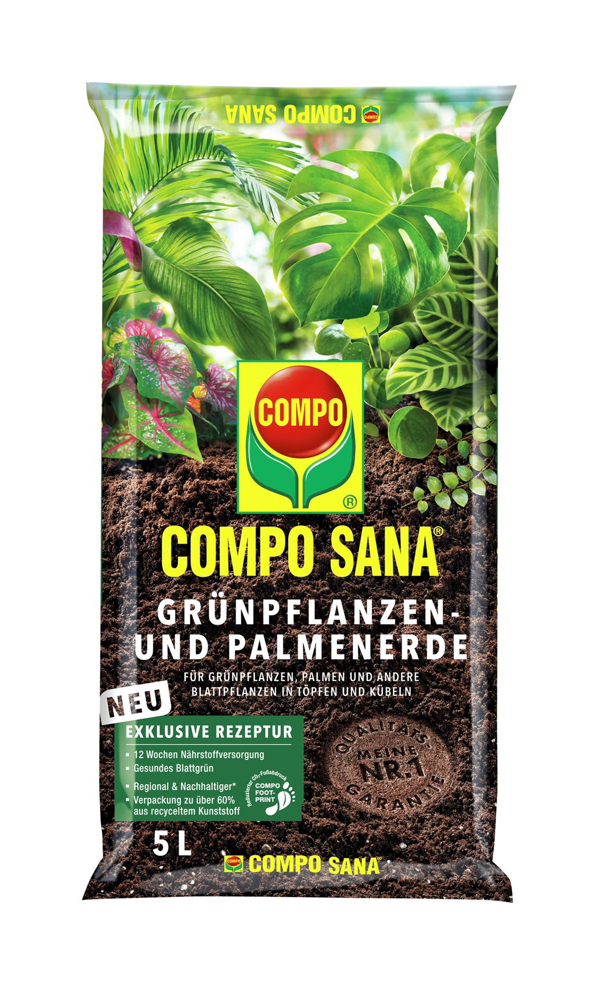 Grünpflanzen- Und Palmenerde (5 L) | Erden Von COMPO 1 Grünpflanzen- Und Palmenerde (5 L) | Erden Von COMPO