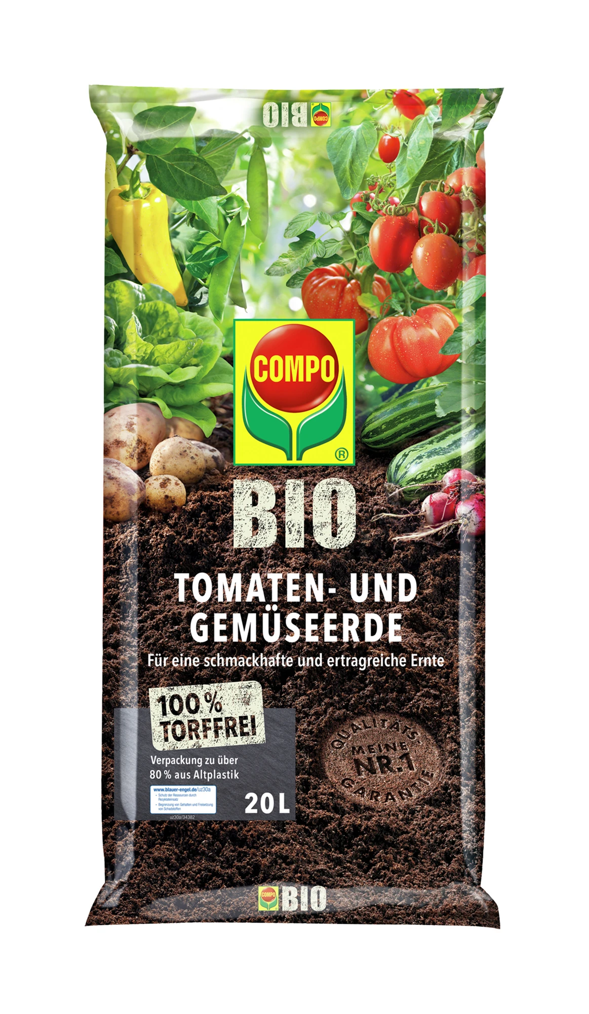 Tomaten- Und Gemüseerde Torffrei (20 L) | BIO Erden Von COMPO 1 Tomaten- Und Gemüseerde Torffrei (20 L) | BIO Erden Von COMPO