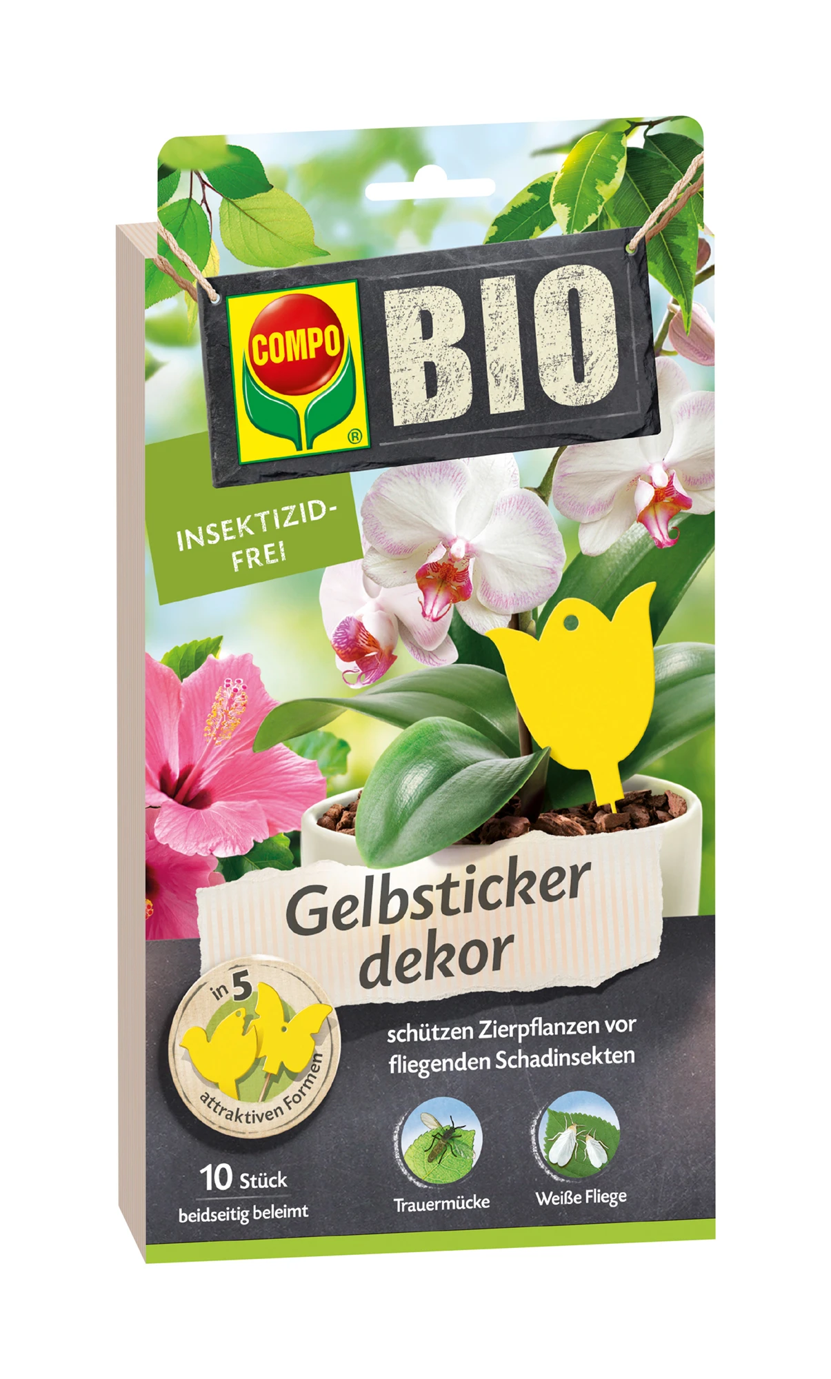 Gelbsticker Dekor (10 Stück) | BIO Fallen Und Fernhaltemittel Von COMPO 1 Gelbsticker Dekor (10 Stück) | BIO Fallen Und Fernhaltemittel Von COMPO