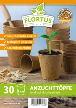 8 Cm Anzuchttopf Rund Auf Holzfaser Basis | Anzuchttöpfe Von FLORTUS 12 8 Cm Anzuchttopf Rund Auf Holzfaser Basis | Anzuchttöpfe Von FLORTUS -Premium-Saatgut-Düngemittel-Shop 552303 8 cm Anzuchttopf rund auf Holzfaser Basis 30 Stueck 2000 0595 1