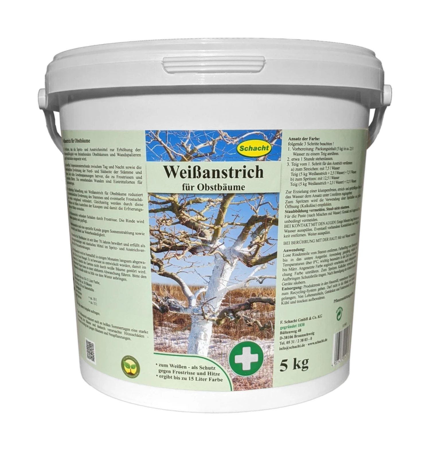 Weißanstrich Für Obstbäume (Pulver) (5 Kg) | BIO Baumpflege Von Schacht 1 Weißanstrich Für Obstbäume (Pulver) (5 Kg) | BIO Baumpflege Von Schacht