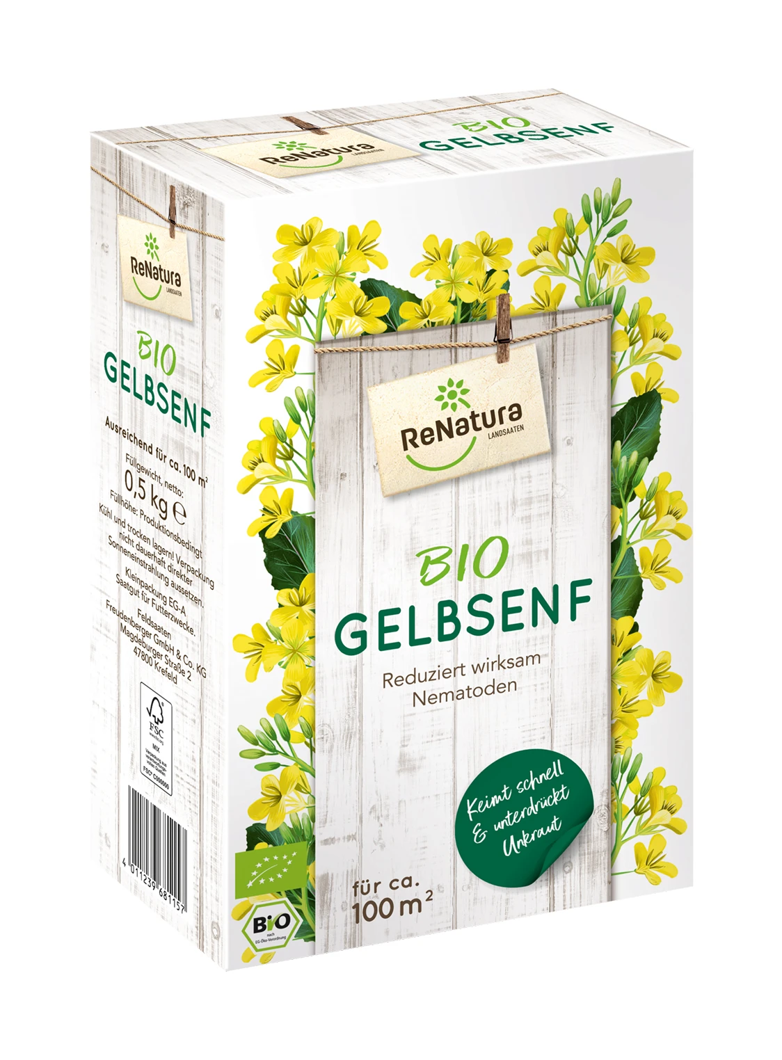 Gelbsenf (500 G) | BIO Gründünger Von ReNatura 1 Gelbsenf (500 G) | BIO Gründünger Von ReNatura