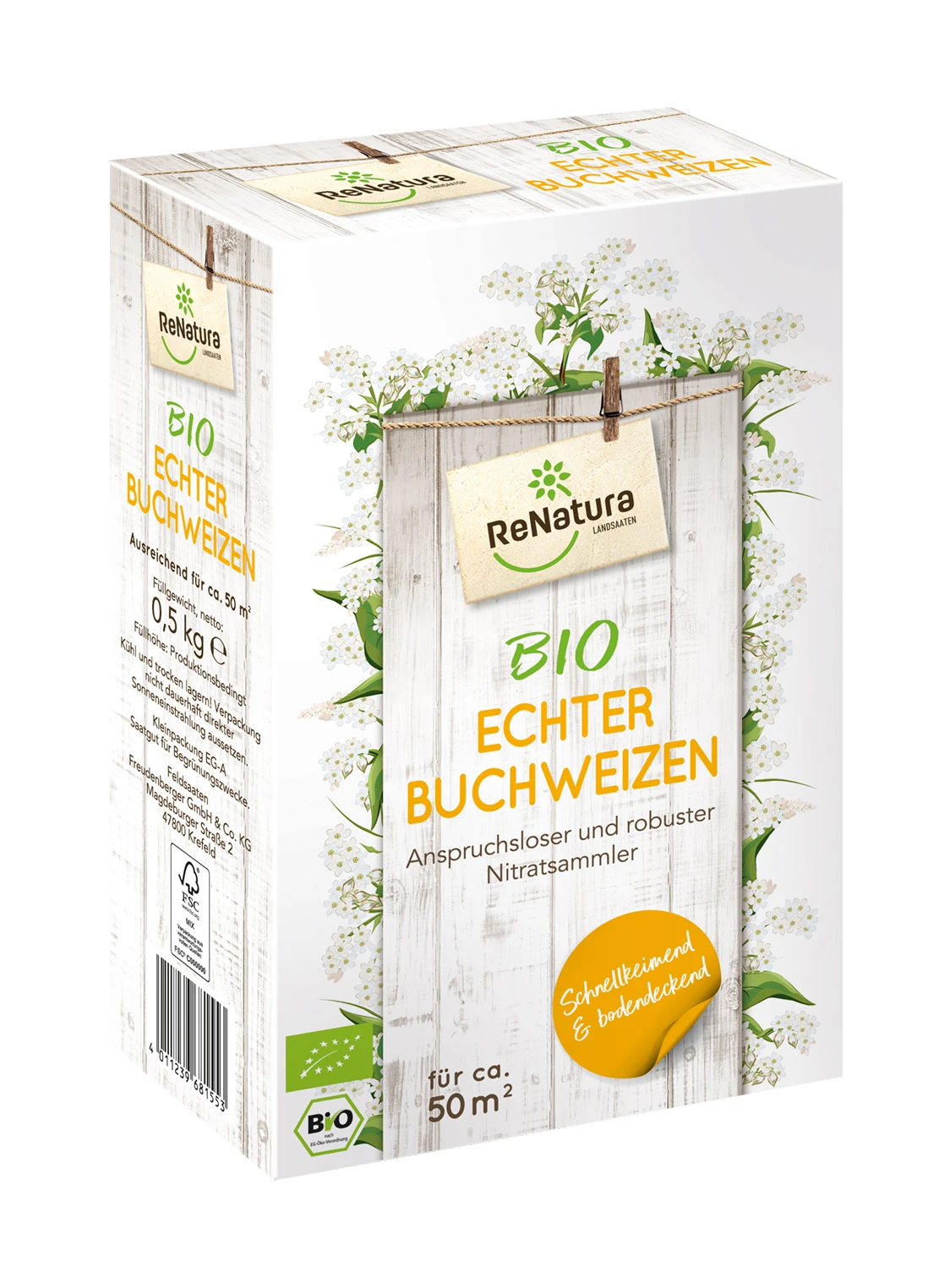 Echter Buchweizen (500 G) | BIO Gründünger Von ReNatura 1 Echter Buchweizen (500 G) | BIO Gründünger Von ReNatura