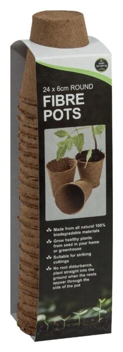 Premium-Saatgut-Düngemittel-Shop -Premium-Saatgut-Düngemittel-Shop 558863 6 cm Runde Fasertoepfe W0280 gl 0