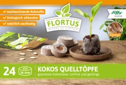 BoQube M &amp; FLORTUS Kokos Quelltöpfe (24 Stück) | Anzuchtzubehör Set Von FLORTUS -Premium-Saatgut-Düngemittel-Shop 562697 BoQube M und FLORTUS Kokos Quelltoepfe 24 Stueck 2000 2385 kupfer 4